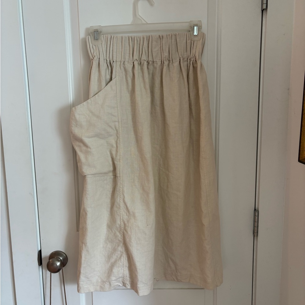 Formation Cream Midi Skirt
